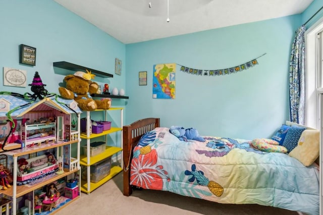 570 White Stag Ct, Suwanee, GA 30024 - carpeted bedroom with a ceiling fan