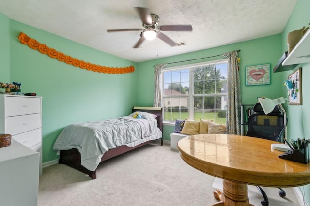 570 White Stag Ct, Suwanee, GA 30024 - carpeted bedroom featuring a desk, baseboards, and a ceiling fan