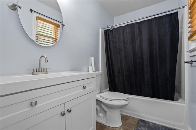 2711 Bluffton Rd, Buford, GA 30519 - bathroom featuring vanity and shower / bath combo