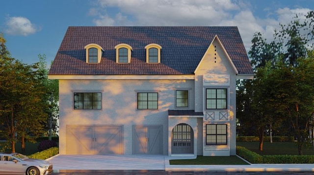 view of front facade featuring a garage