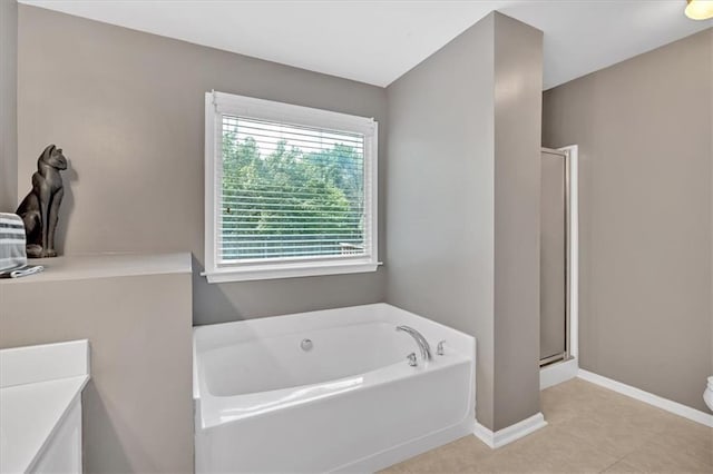 1331 Red Hill Rd, Marietta, GA 30008 - bathroom with a bath, a shower stall, and vanity