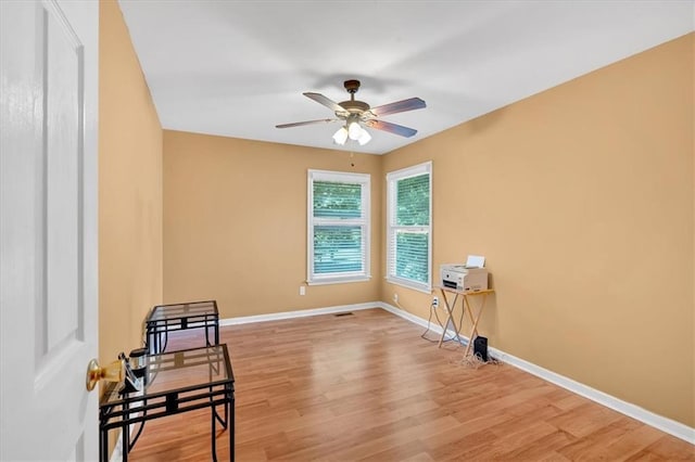 1331 Red Hill Rd, Marietta, GA 30008 - empty room featuring wood finished floors and ceiling fan