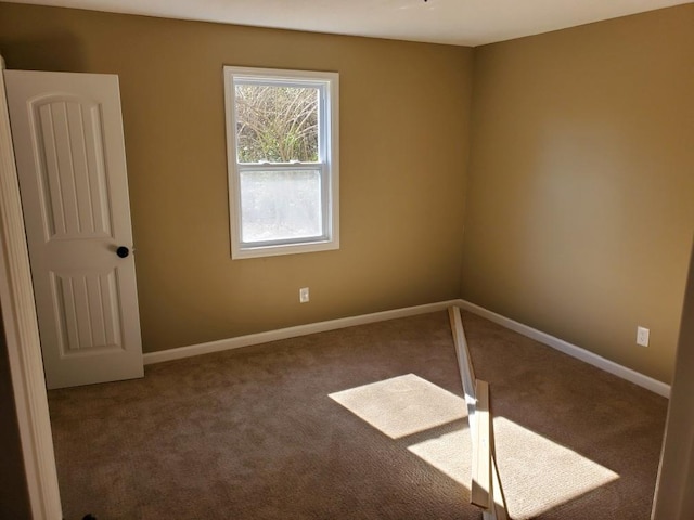 spare room featuring carpet flooring