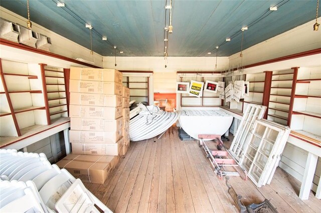 interior space with wood-type flooring