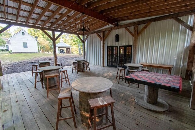 deck featuring a gazebo