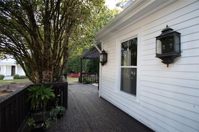 view of wooden deck