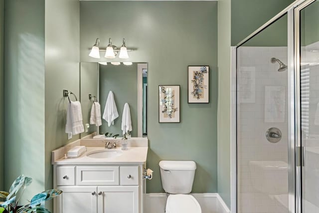 970 N Ormewood Park Dr SE, Atlanta, GA 30316 - bathroom with a stall shower, toilet, and vanity