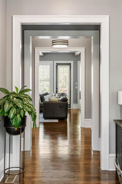 970 N Ormewood Park Dr SE, Atlanta, GA 30316 - corridor featuring dark wood-style flooring