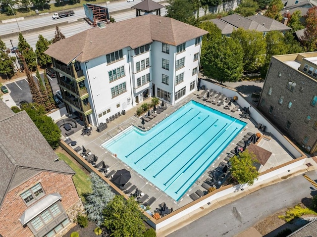 970 N Ormewood Park Dr SE, Atlanta, GA 30316 - drone / aerial view of a pool area