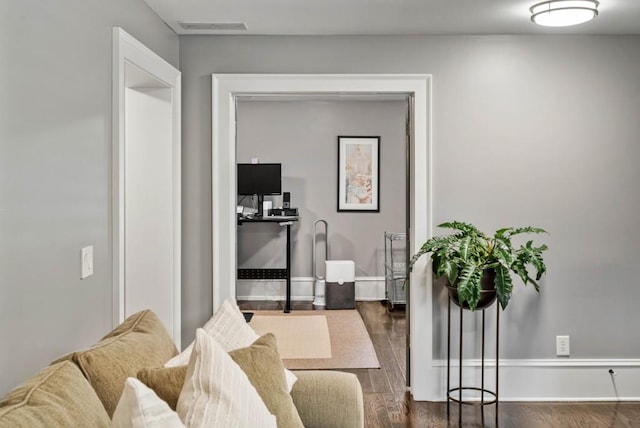 970 N Ormewood Park Dr SE, Atlanta, GA 30316 - living room with dark wood finished floors and baseboards