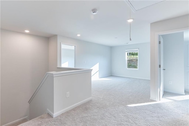 650 Cayenne Way, Lawrenceville, GA 30045 - spare room featuring attic access, carpet, recessed lighting, and baseboards