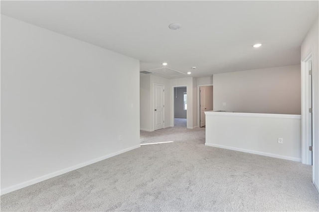 650 Cayenne Way, Lawrenceville, GA 30045 - spare room featuring attic access, light carpet, recessed lighting, and baseboards