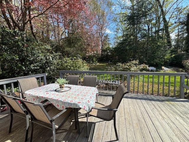 4519 Sims Ct, Tucker, GA 30084 - wooden deck with outdoor dining area