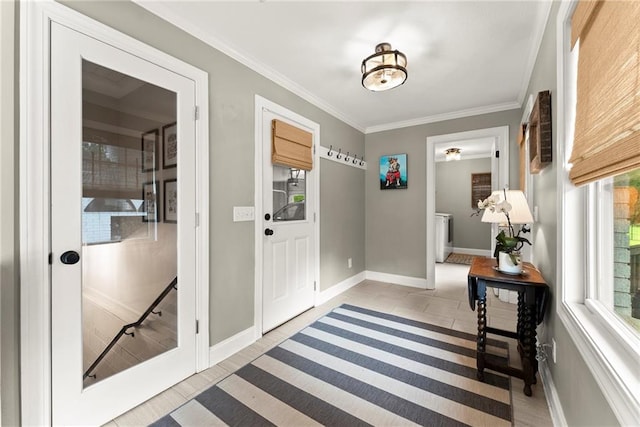 322 Windy Ridge Dr, Demorest, GA 30535 - foyer entrance featuring crown molding