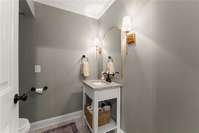 322 Windy Ridge Dr, Demorest, GA 30535 - bathroom with ornamental molding and vanity