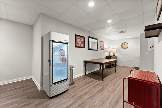 322 Windy Ridge Dr, Demorest, GA 30535 - office featuring a drop ceiling, wood finished floors, and recessed lighting