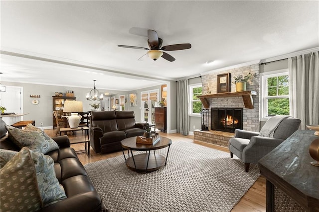 322 Windy Ridge Dr, Demorest, GA 30535 - living area with light wood-type flooring, a chandelier, and healthy amount of natural light