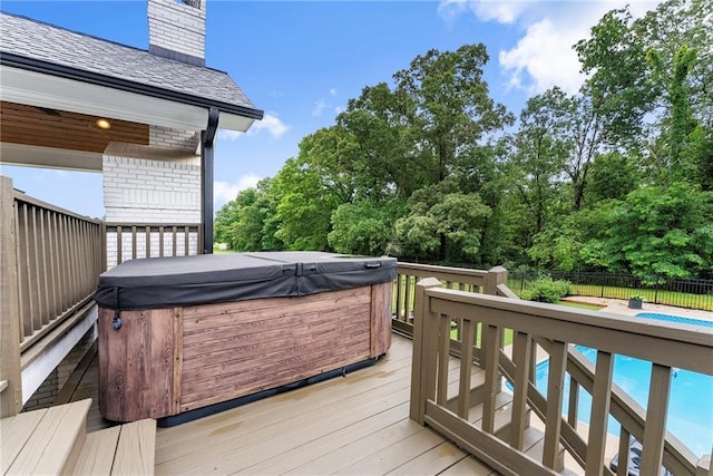 322 Windy Ridge Dr, Demorest, GA 30535 - wooden deck with a hot tub