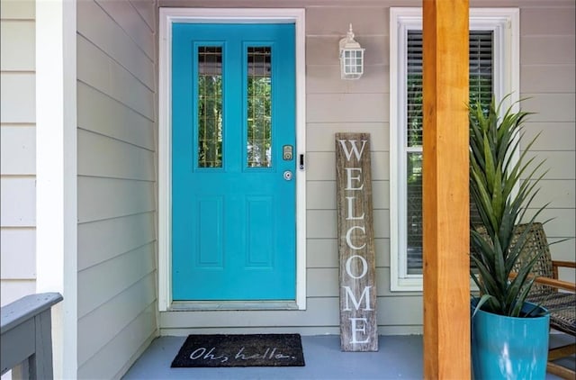 view of doorway to property