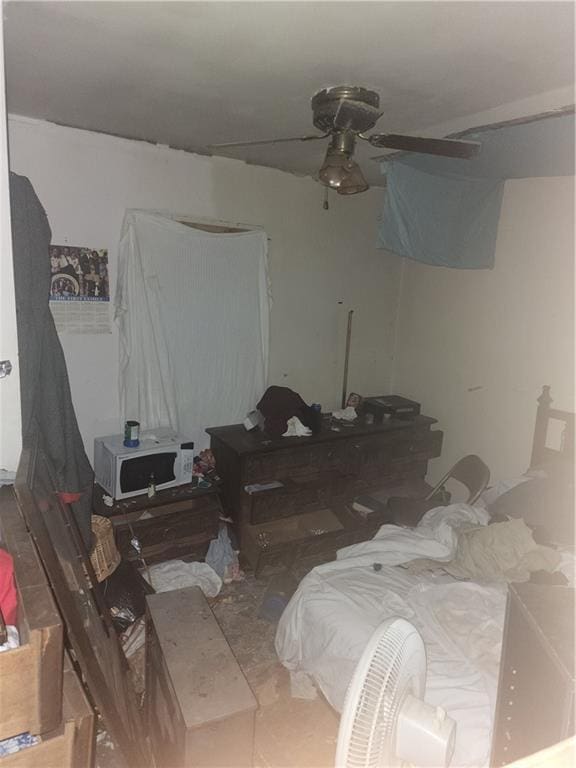 bedroom with ceiling fan