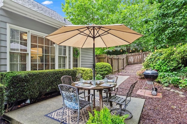 4792 Fairville Ct, Marietta, GA 30062 - view of patio featuring outdoor dining space and grilling area