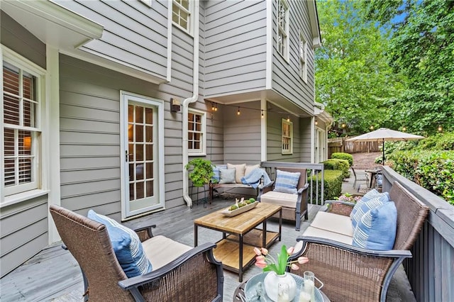 4792 Fairville Ct, Marietta, GA 30062 - wooden deck with outdoor lounge area