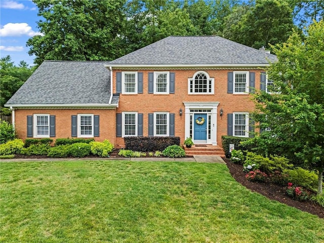 4792 Fairville Ct, Marietta, GA 30062 - view of front facade featuring brick siding, roof with shingles, and a front yard