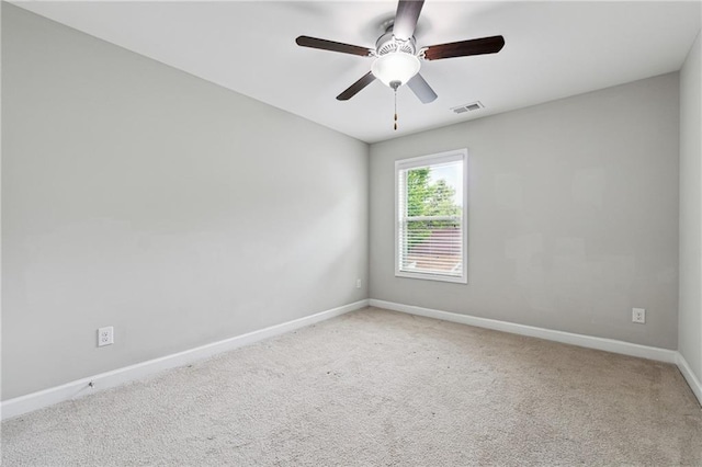 4090 Danbury Farms Dr, Cumming, GA 30040 - spare room with baseboards, light carpet, and ceiling fan