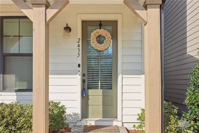 view of doorway to property