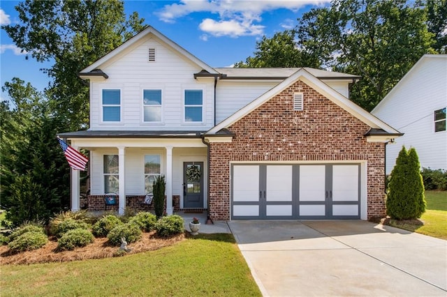 view of front of home with a front yard