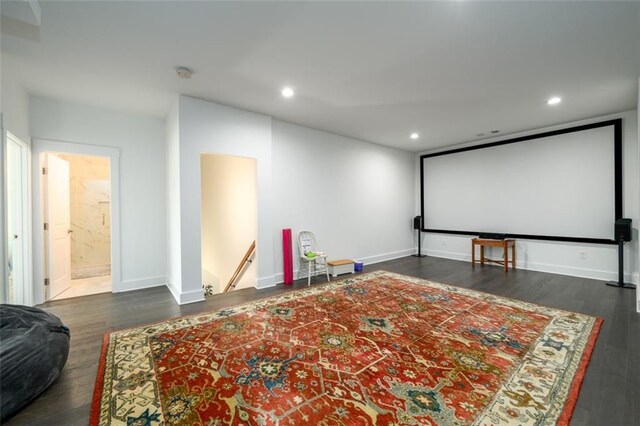 400 Fox Valley Dr, Monroe, GA 30656 - cinema with wood finished floors, recessed lighting, and baseboards