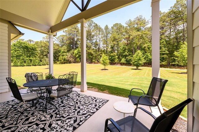 400 Fox Valley Dr, Monroe, GA 30656 - view of patio featuring view of scattered trees and outdoor dining space