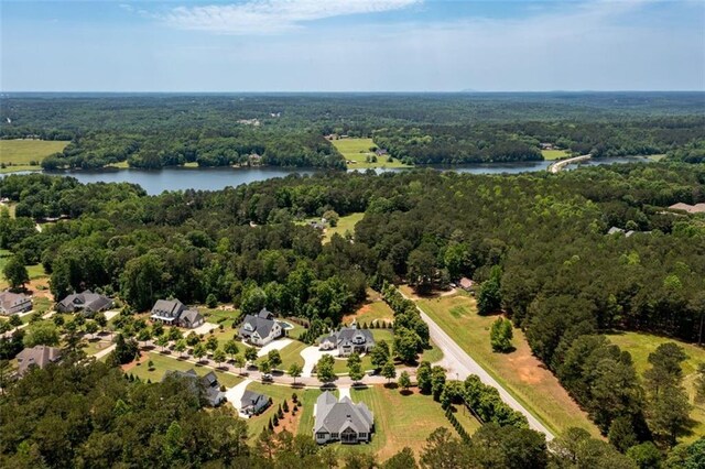 400 Fox Valley Dr, Monroe, GA 30656 - aerial overview of property's location with a heavily wooded area and a nearby body of water