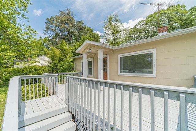 view of wooden deck