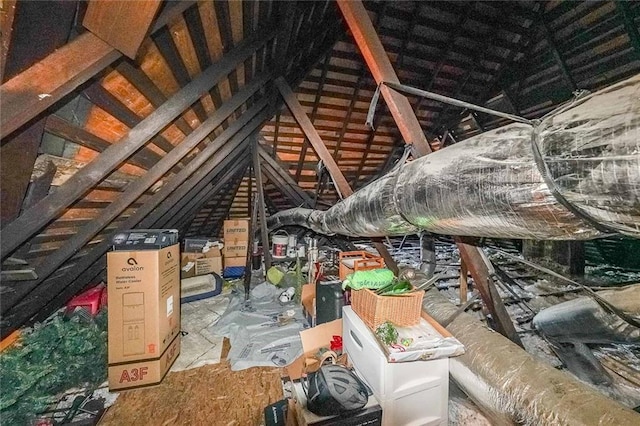 view of attic