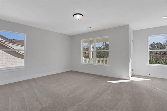 carpeted empty room with plenty of natural light