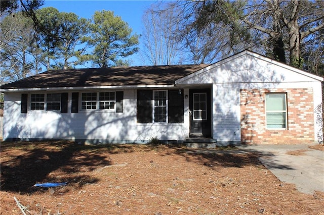 view of ranch-style house