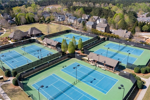 176 Red Wood Dr, Dallas, GA 30132 - drone / aerial view with a residential view and a wooded view