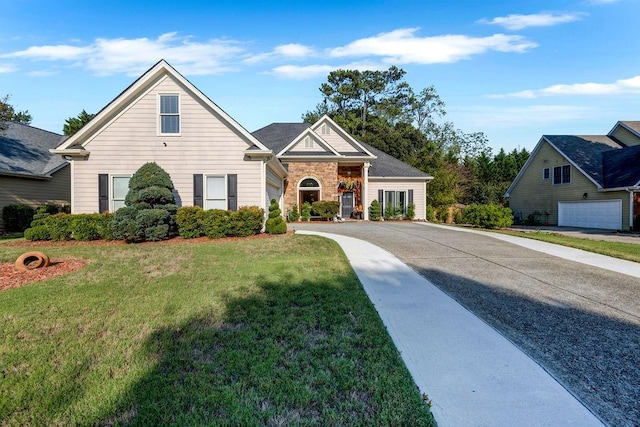 view of front of house with a front yard