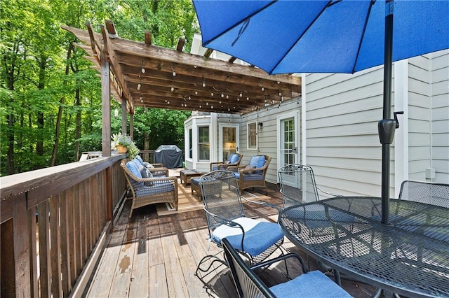 4522 Reva Ct NE, Marietta, GA 30066 - wooden deck featuring outdoor lounge area and outdoor dining space