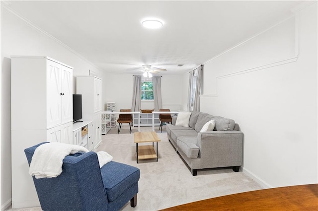 4522 Reva Ct NE, Marietta, GA 30066 - living room featuring a ceiling fan and crown molding