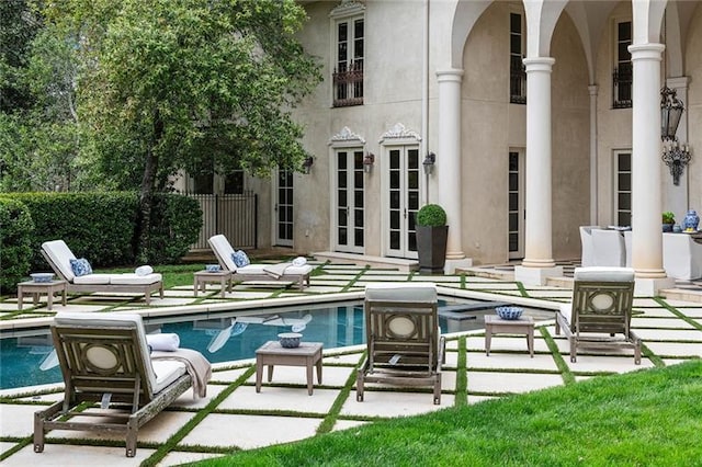 view of pool with a patio