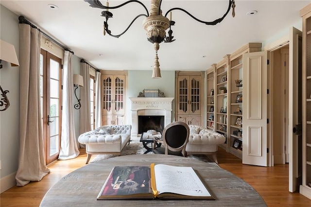 interior space with hardwood / wood-style flooring and a healthy amount of sunlight