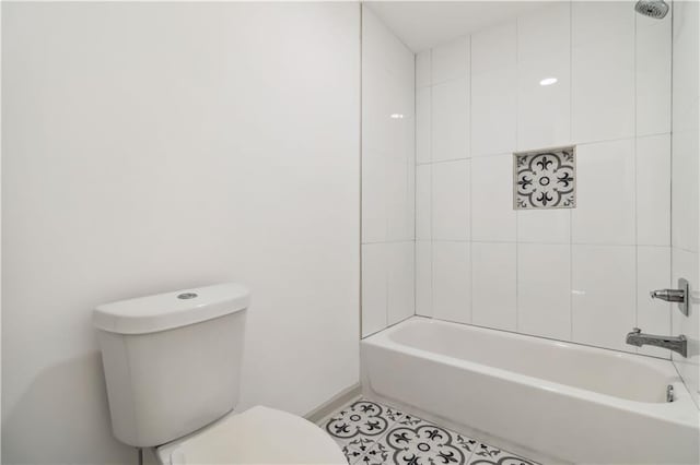 2206 Loring Ct, Decatur, GA 30032 - full bath with toilet, bathing tub / shower combination, tile patterned floors, and baseboards