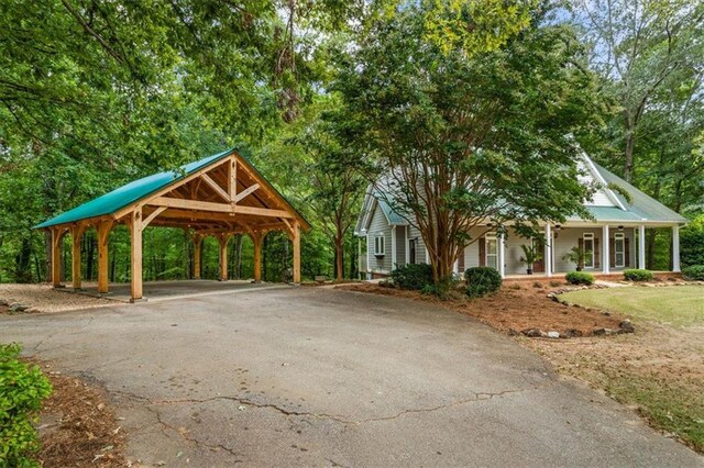 view of community with a carport