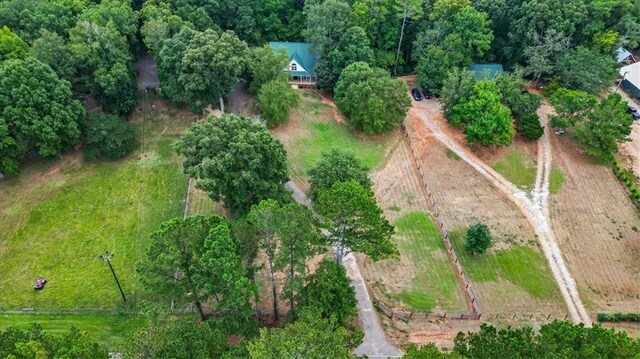 drone / aerial view with a rural view