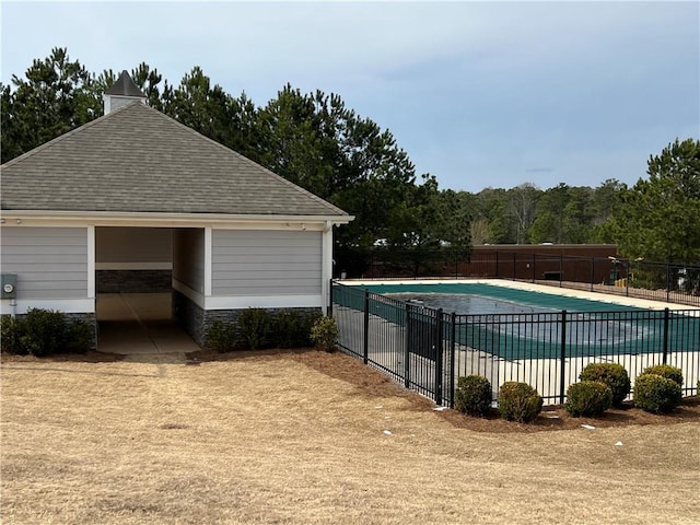 pool featuring fence