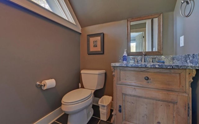 126 Jenkins Cir, Lakemont, GA 30552 - half bath featuring vanity and lofted ceiling