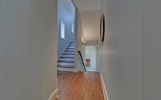 126 Jenkins Cir, Lakemont, GA 30552 - stairs with wood finished floors and baseboards
