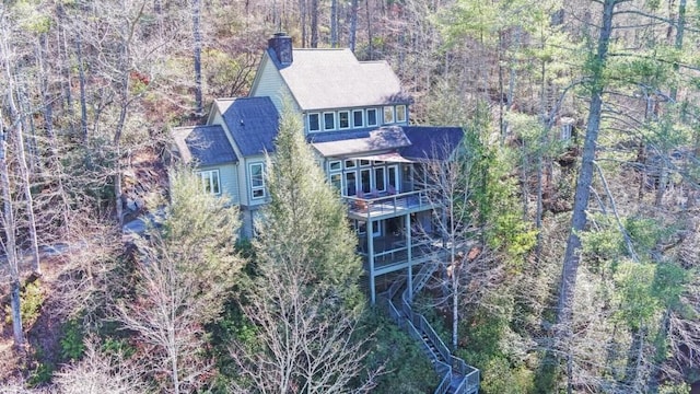 126 Jenkins Cir, Lakemont, GA 30552 - view of subject property with a forest